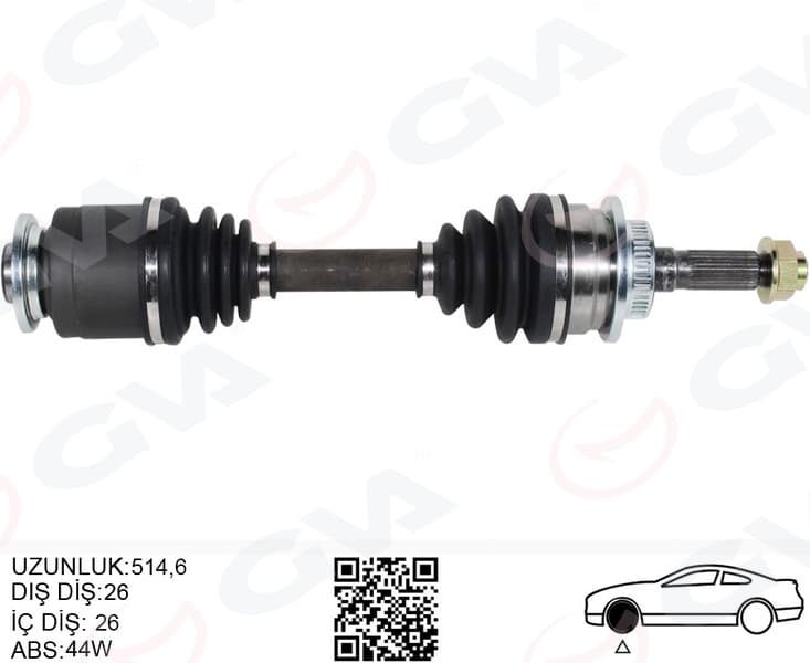 Ön Aks Komple Sol Ford Ranger 2.5TD 02>07 Mazda BT50 02>0 6 Abs Li