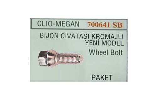 Bijon Cıvatası Y.M. Clio-MGN Delikli Pullu Kromajli