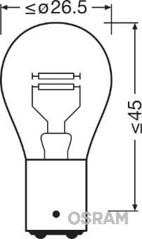 Ampul 12V 1016 Stop 21/4W Yakin Tirnak Çift Duy Şaşi Tirnak