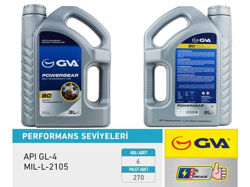 Şanzıman Yağı 80W Api GL-4 3 LT
