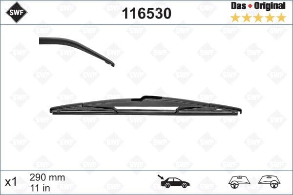Silecek Supurgesi Arka 290mm Mercedes W246 S204 . Opel Astra G . Peugeot 407 508 5008 308 2008 SWF