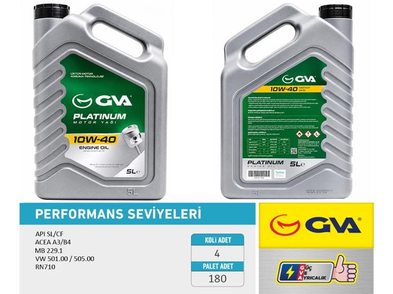 Motor Yağı 10W40 5 LT Platinum Yari Sentetik Api SL/CF