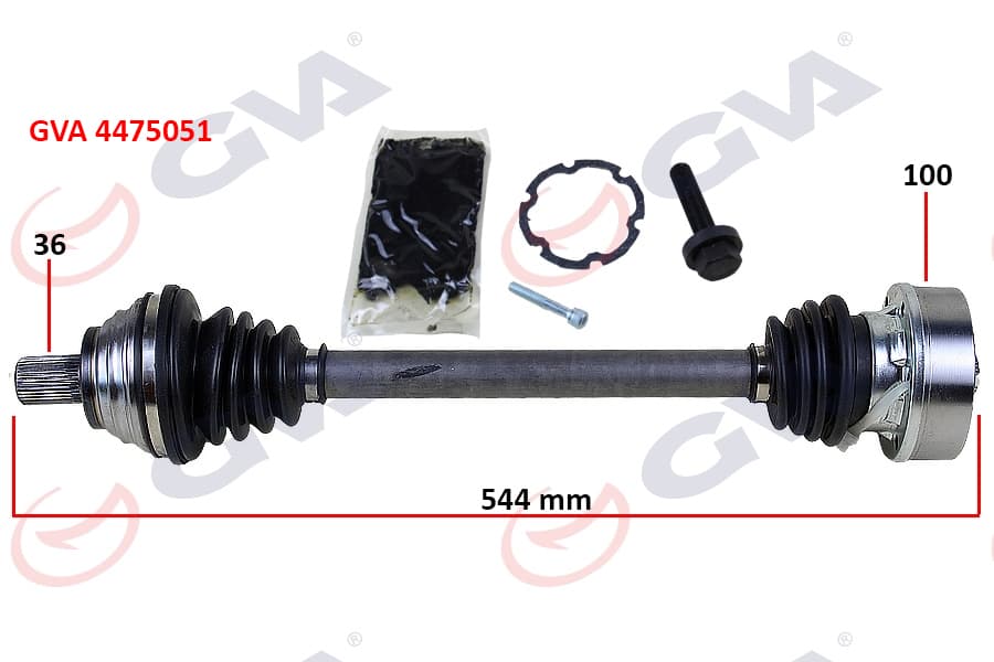 Komple Aks Sol Golf 5/6-A3-Leon-Octavia 1.6 102 HP Man. 544mm