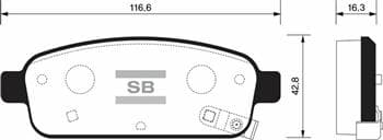 Arka Fren Balatası Astra J 09> Mokka 12> Zafira C 12> Cruze 09> Trax 11> Aveo HB 13>
