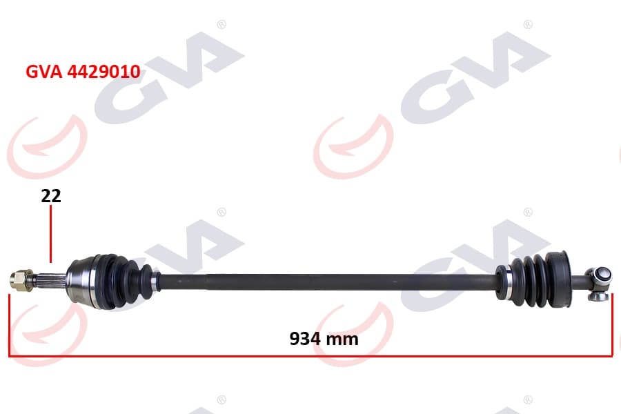 Komple Aks Sağ Doblo 1.9D 01> 934mm