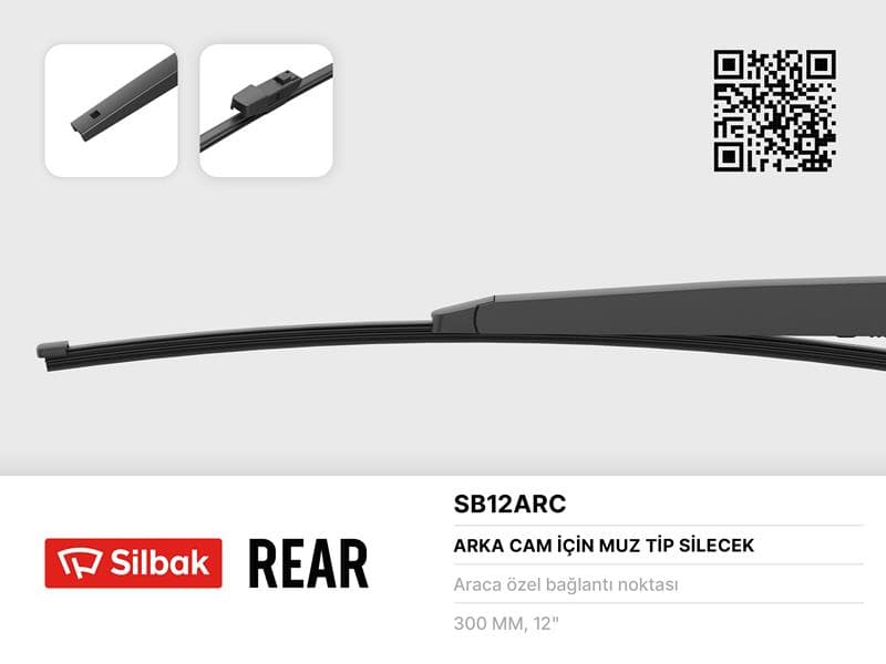 Silecek Süpürgesi Arka Muz Tipi 300MM VW Polo 7 06/17>