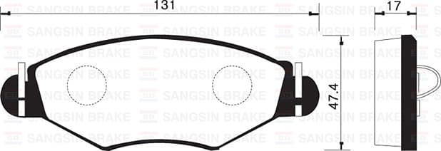 Ön Fren Balatası Peugeot P206 1.4 1.6 09/98> P306 1.4 1.6 5/93>