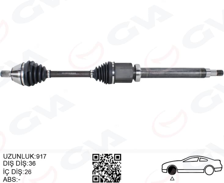 Ön Aks Komple Sağ Volvo S40 Volvo II 1.6 D2 10>12 V50 1.6 D2 10>12 C30 1.6 D2 10>12 D 4162 T