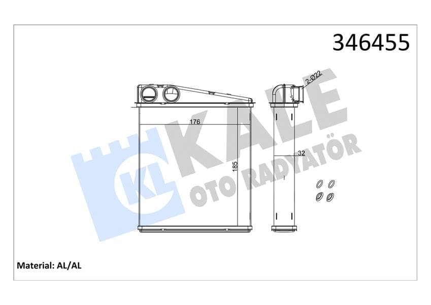 Kalorifer Radyatörü Brazing Caddy III-Golf V-VI-Jetta III-Octavia-Touran-Altea-Leon-A3-Q3-Toledo