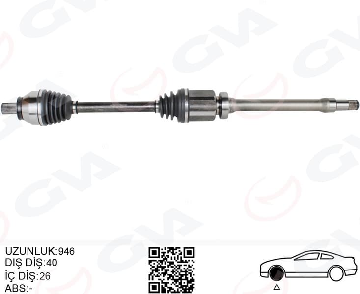 Ön Aks Sağ Komple S60 II 1.6 D 11>15 S80 II 1.6 D Drive 10>15 V70 III 1.6 D 10>15 V60 I 1.6 Drive 11>15