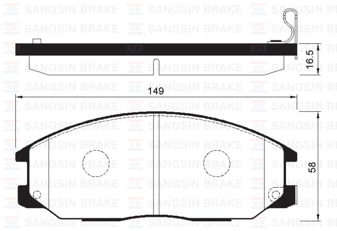Ön Fren Balata Ssangyong Actyon. Kyron 2.0L Xdi 4x4 06-> / Rexton 2.7L Xdi 4x4 04->
