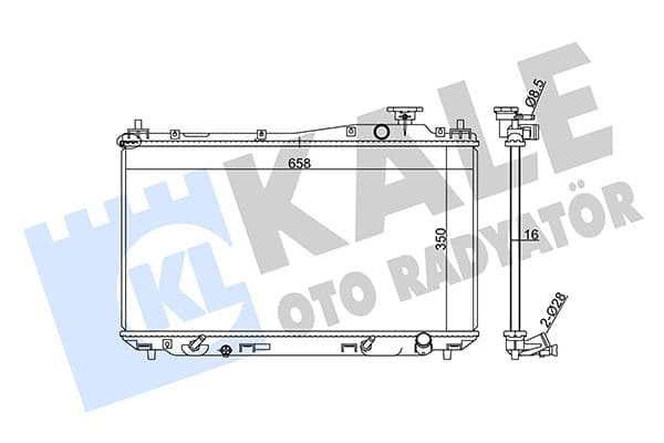 Radyatör Civic VII Otomatik Al/pl/brz 350x658x16