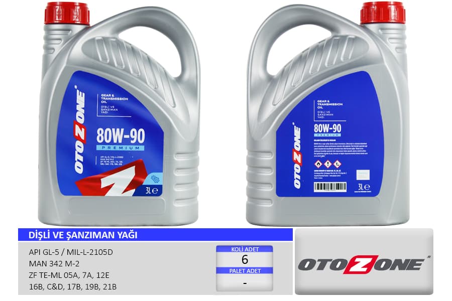Şanzıman Yağı 80W90 3 LT Api GL-5