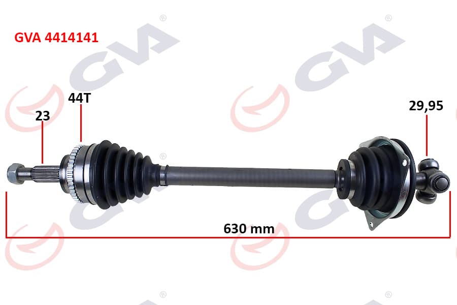 Komple Aks Sol Clio 2-Kangoo 2 1.5 dCi 02> Abs Li 630mm 44DİŞ Kalın Freze