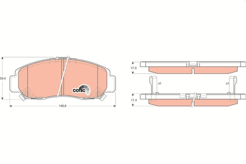 Ön Fren Balata Honda Civic 1.6L R16A2 Vtec Sedan FD6 06-11 / 1.8L R18A2 FD7 06->