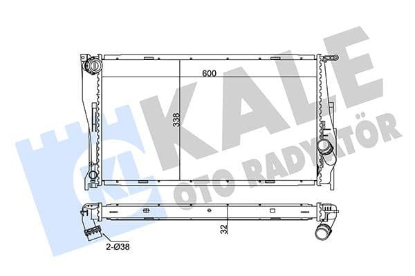 Motor Su Radyatörü BMW N47 N54 N55 M47 E81 E82 E87 E88 E90 E91 E92 E93 E84 E89