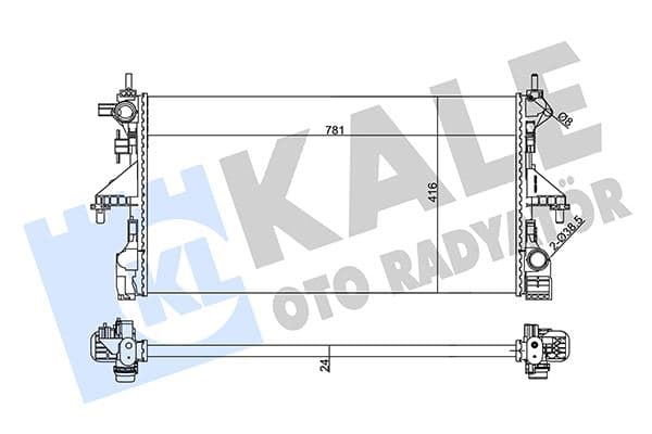Radyatör Citroen Jumper-Peugeot Boxer MT Al/mknk 24 MM