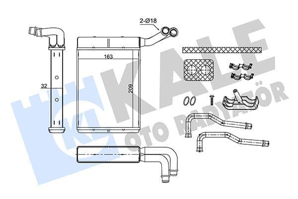 Kalorifer Radyatörü Brazing Citroen C5 04>08 Peugeot P407 04>10