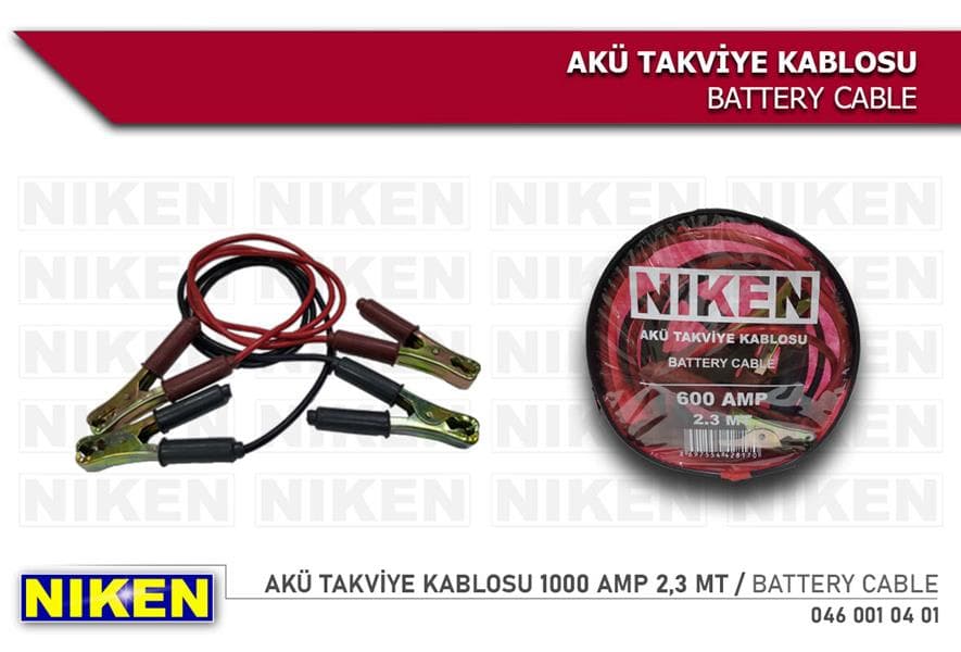 Akü Takviye Kablosu 1000 Amp 2.3 MT