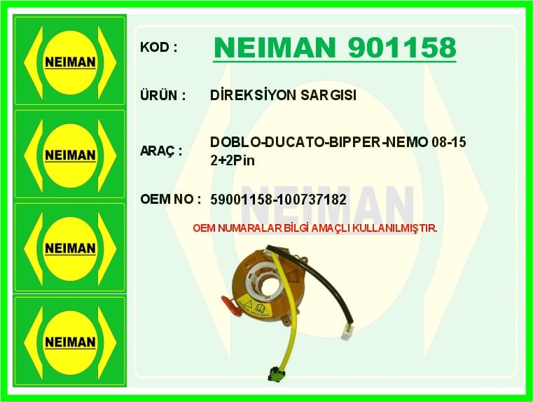 Direksiyon Sargisi Doblo-Ducato-Bipper-Nemo 08-15 2 2Pin