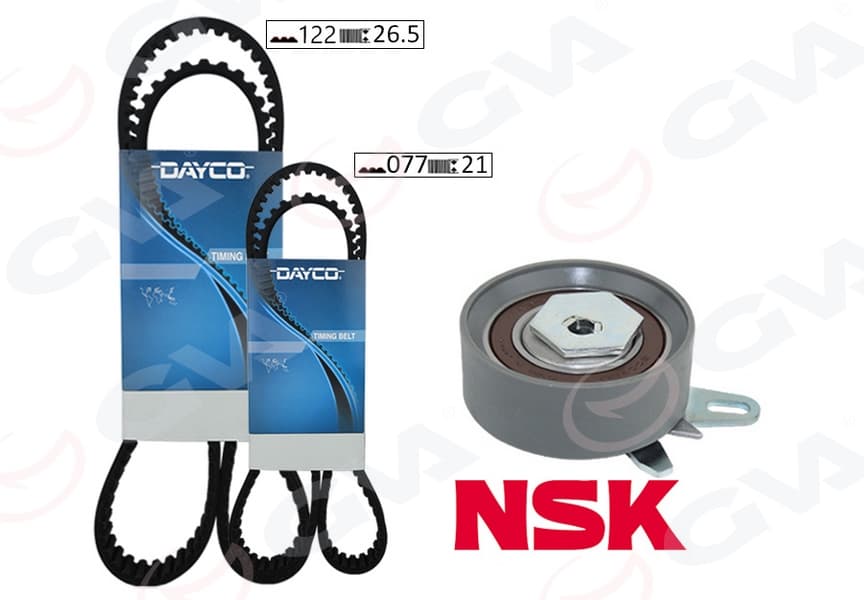 Triger Seti 122x26.5-077x210 Transporter T4 2.4D 90-03 Aja K065323XS 2 Kayış 1 Gergi