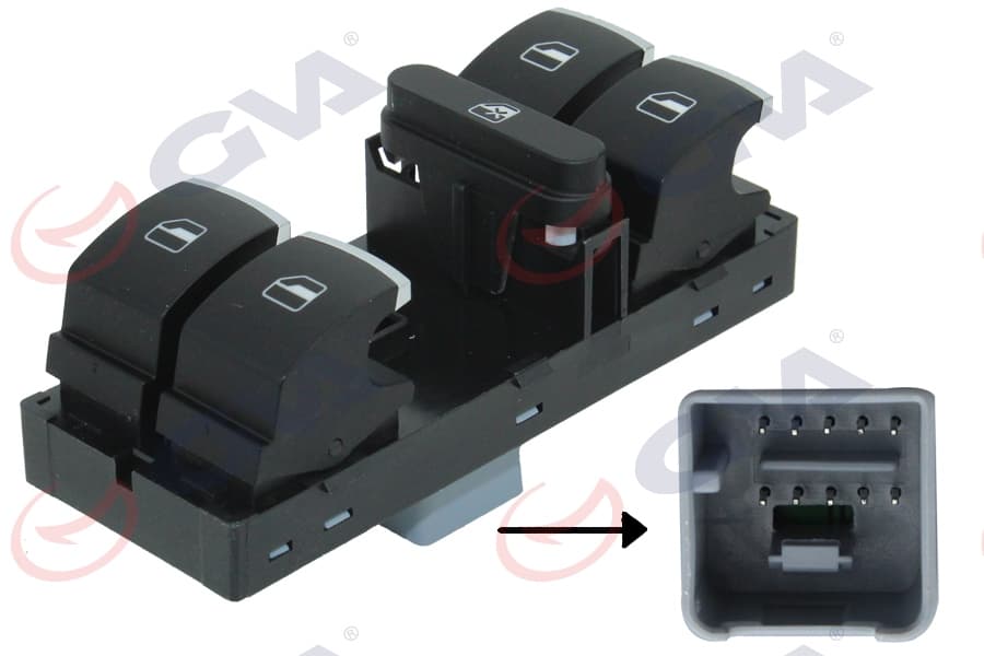 Cam Açma Anahtarı Sol Golf 6 09-12 -Jetta 11-17 -Passat 10-14 -Tigunan 08-18 -Touran 10-15 - Amarok 11-16