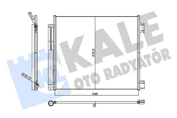 Klima Radyatörü Kondenser Nissan Qashqai 1.2L HRA2DDT Dig-T J11 14-> 1.6L R9M dCi J11 Dizel 14-> / X-Trail 1.6L R9M T32 14->
