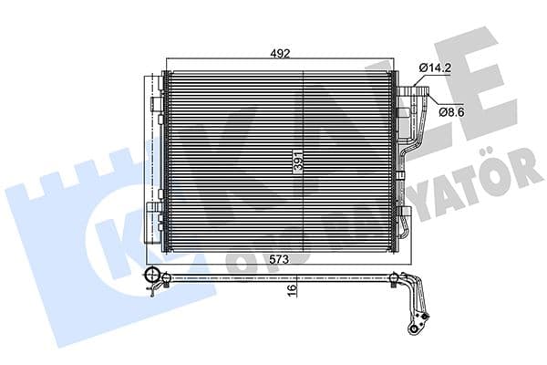Klima Radyatörü Kondenser Hyundai İ30 1.6L D4FB CRDi Dizel 16v 07-11 / Kia Ceed 1.6L D4FB CRDi 07- 11