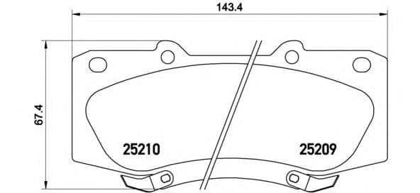 Ön Fren Balata Toyota Hilux Vigo 2.5L 2KDFTV KUN35 4x4 10->