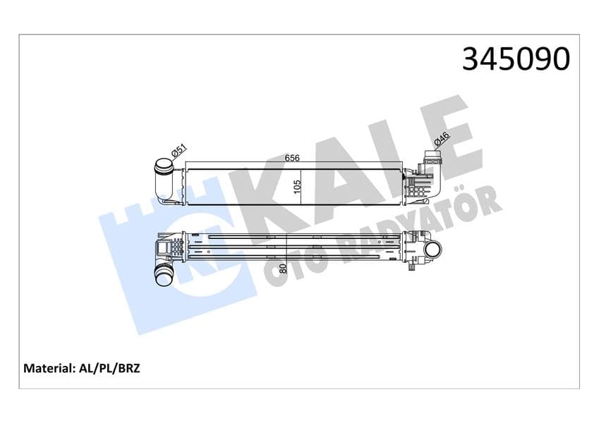 Turbo Radyatörü İntercooler Dacia Duster 1.5DCİ 10 > Al/pl/brz