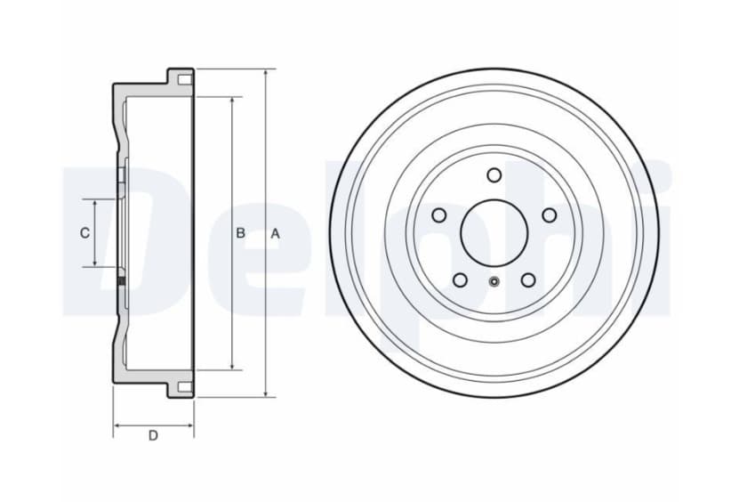 Kampana Fren Ford Courier 23> Dış: 304mm/ İç:141mm