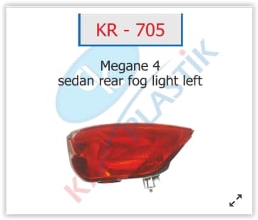 Arka Sis Far Lambasi Sol MGN 4 Sedan Model