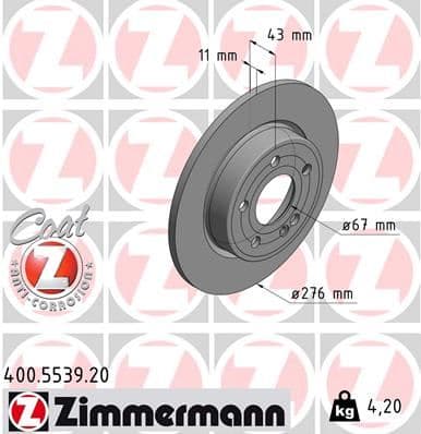 Fren Diski Arka Mercedes W177 W247 C118 X118