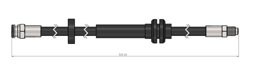 Ön Fren Hortumu Peugeot Boxer-Citroen Jumper 06> 2.0-2.2-3.0 HDi-Fiat Ducato 06 > 2.3JTD 515 MM