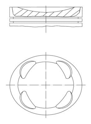 Piston Segman STD P207-P208-P308-P508-P2008-P3008-Partner-Berlingo-C3-C4-C5-DS3-DS4 1.6 VTi EP6C 16V Mini N12 N16 R56 R57 R58 R59 R61 77mm