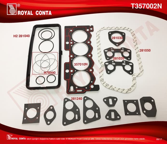 Motor Takım Conta Ax-BX-C15-Saxo-Xsara-ZX-C3 1.1-1.4 LT. K1F-K1G-K2A-K2B-TU1M-TU3M