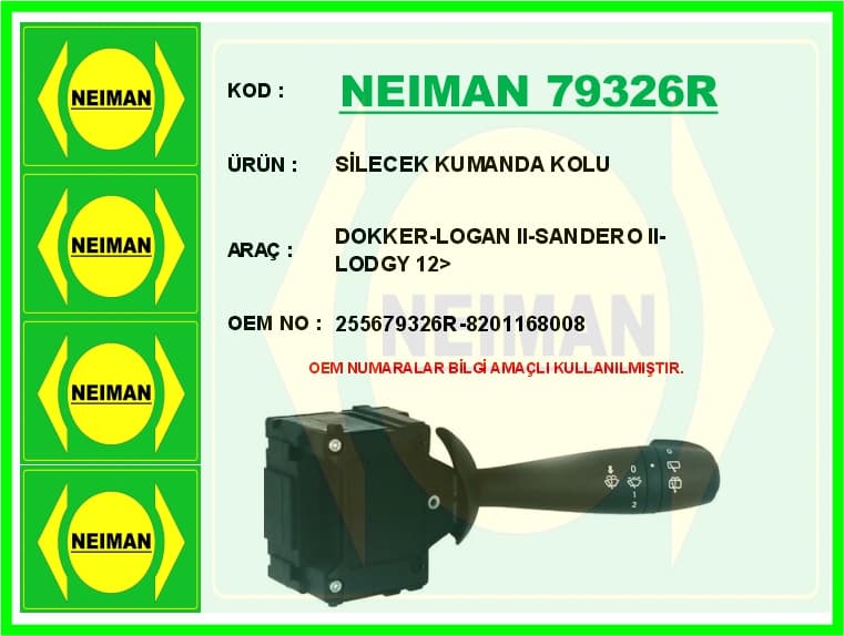 Silecek Kumanda Kolu Dokker-Logan II-Sandero II-Lodgy 12>