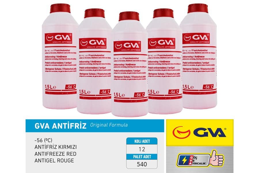 Antifriz 1.5 LT -56 C Kırmızı Long Life Koli 12 Ad Organik