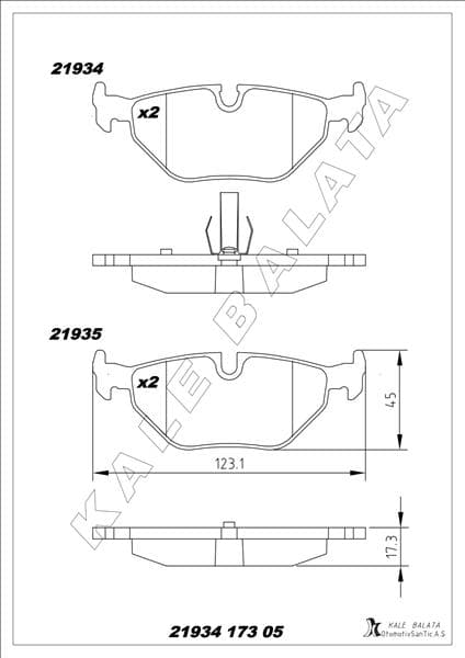 Fren Balatası Arka BMW E30 E36 E46 E85 E86
