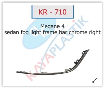 Sis Far Çerçevesi Çitasi Krom Sağ Sedan Model Megane 4