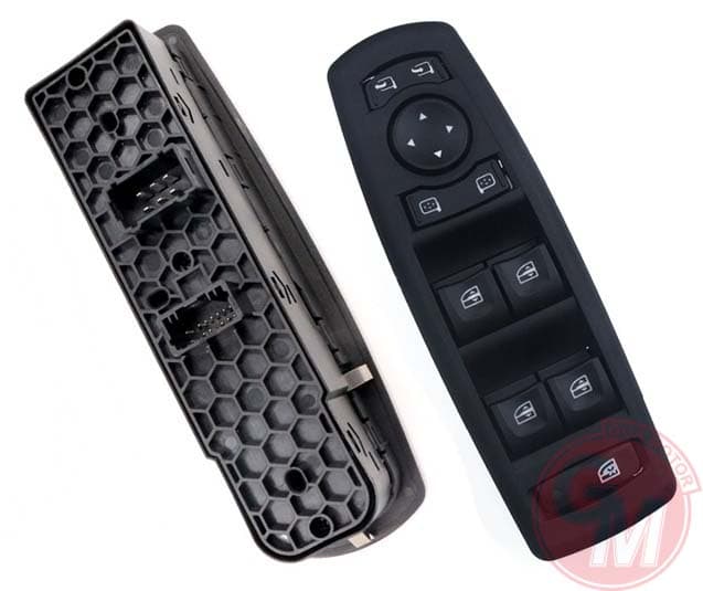 Cam Açma Anahtarı Kumanda Grubu Siyah Renault Megan III-Fluence Katlanir Aynali Araçlar İçin 80961 0016R Çift Soket