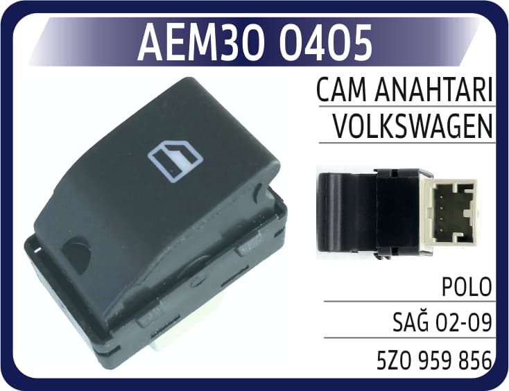 Cam Anahtarı VW Polo Sağ 02-09