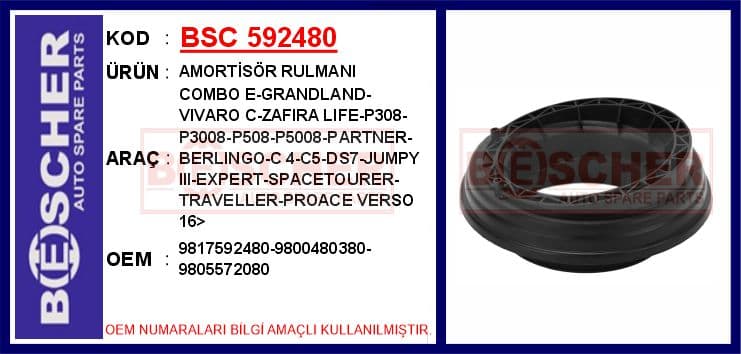 Ön Amortisör Rulmanı Combo E-Grandland-Vivaro C-Zafira Life-P308-P3008-P508-P5008-Partner-Berlingo-C 4-C5-DS7-Jumpy III-Expert-Spacetourer-Traveller-Proace Verso 16>