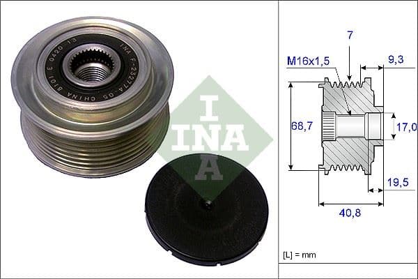 Alternatör Kasnaği Rulmanlı Hyundai H1 Starex 2.5L D4CB CRDi 03-07 / Kia Sorento 2.5L CRDi 02-> 7 Kanal