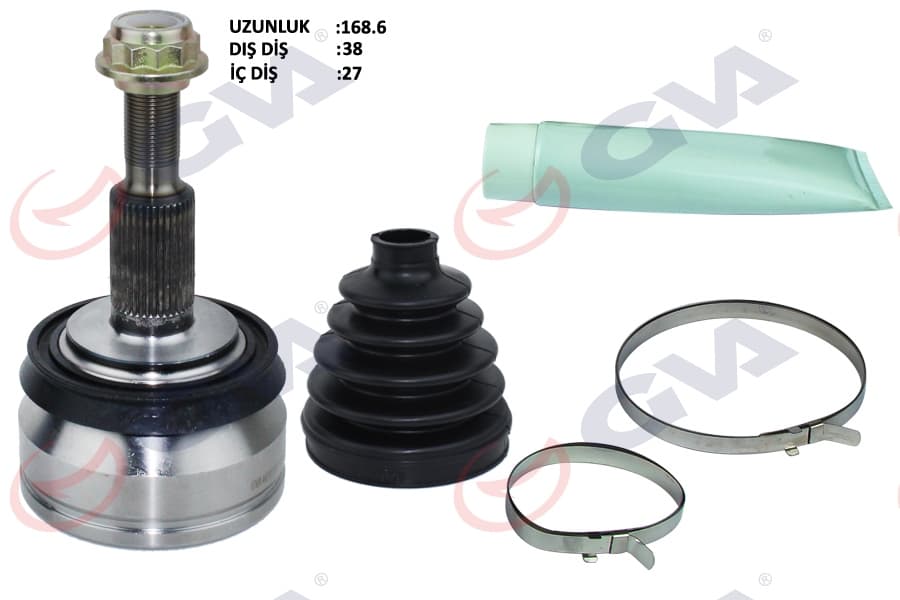 Aks Kafası Diş Ön Transporter T5 1.9 TDI 04-10 Axb 38x27x63 168.5mm