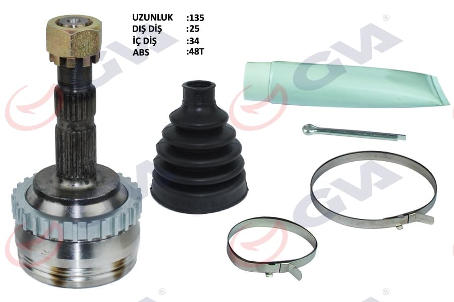Diş Aks Kafası Corsa B-C 94>06 Combo B-C 94>11 Tigra B 04>10 Meriva A 04>10 Abs Li 29 Diş 22x28x52 150mm
