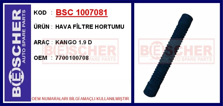 Hava Filtre Hortumu Kango 1.9 D