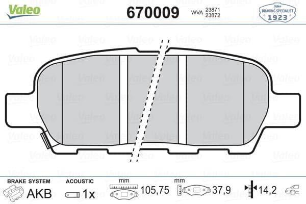 Arka Fren Balata Nissan Qashqai 1.5L 1.6L 2.0L K9K M9R HR16DE MR20DE J10 06-13 / X-Trail 2.0L QR20DE T30 01-07 2.5L QR25DE T30 01-> 2.2L YD22DDTi T30 01-> / Murano 3.5L Z51 4x4 dCi 08-> / İnfiniti FX