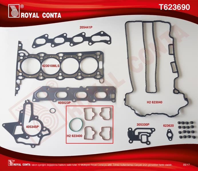 Üst Takım Conta Subap Lastikli Corsa C-D - Astra G-H - Meriva-Zafira-Vectra 1.2-1.4 16V Z12XE-Xep-