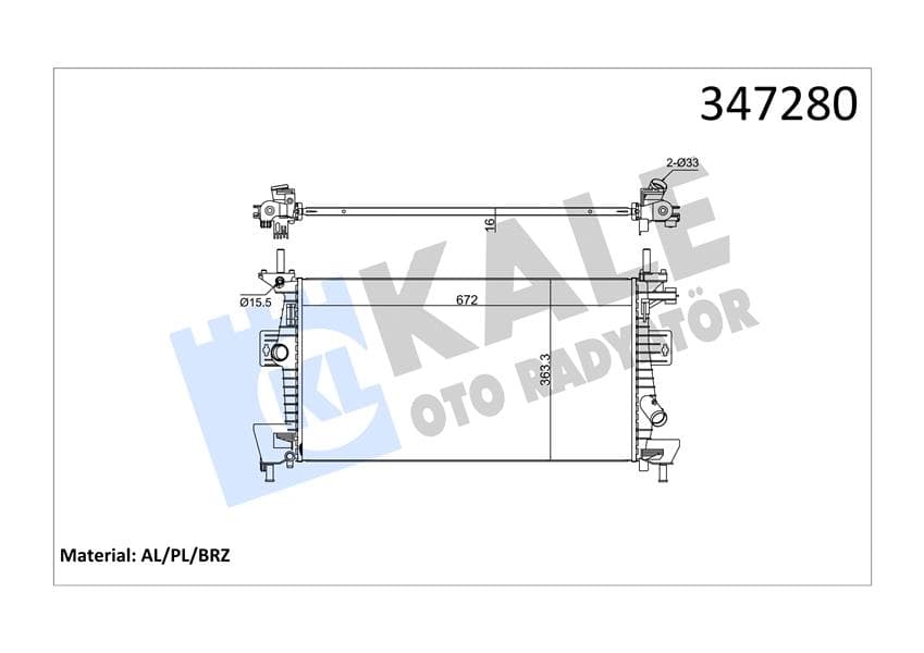 Motor Su Radyatörü Focus III C Max 11>1.6TI VCT 1.6 Zetec Efi Al PL BRZ